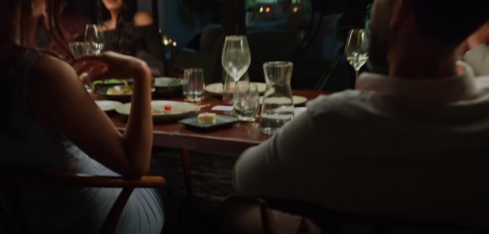 People dining at a restaurant.