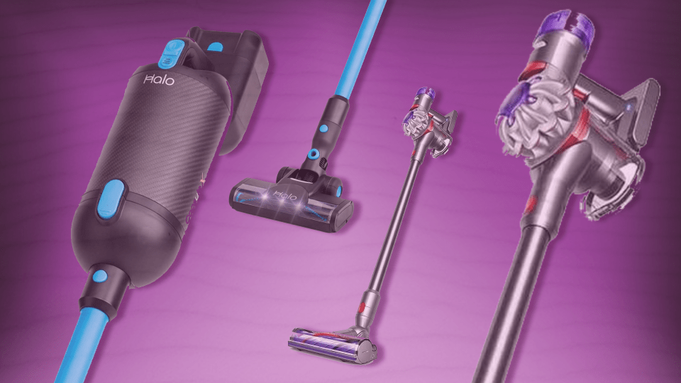 Collage of cordless vacuums.