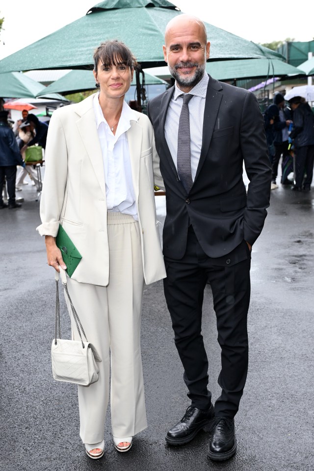 Cristina Serra and Pep Guardiola at Wimbledon.