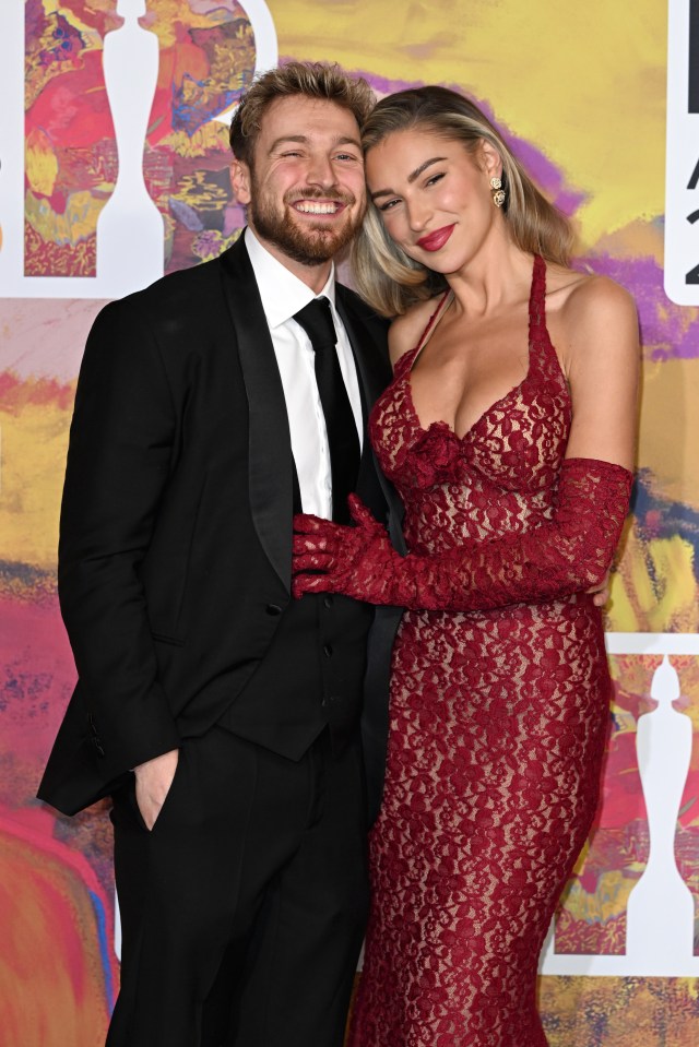 Sam Thompson and Zara McDermott at the BRIT Awards.
