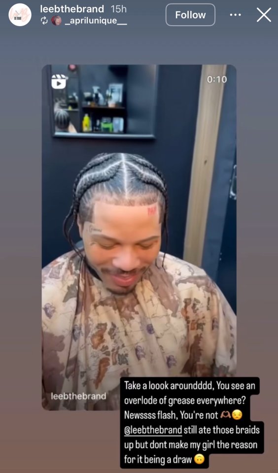 Video of Gervonta Davis' hairstylist responding to claims of excessive grease causing eye irritation during a fight.