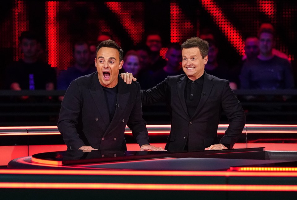 Ant and Dec on the set of Ant & Dec's Limitless Win.