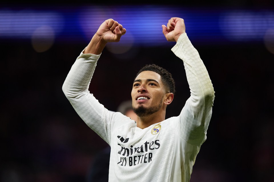 Jude Bellingham of Real Madrid celebrating a victory.