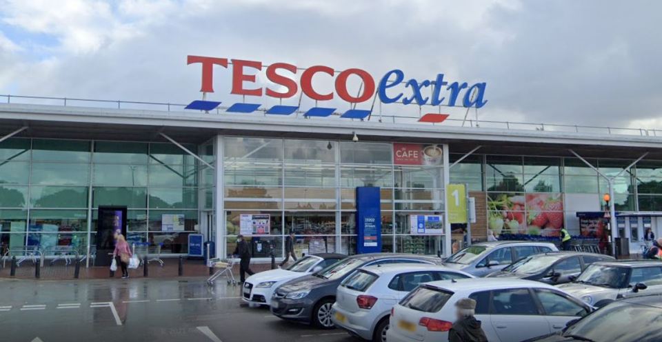 Tesco Extra supermarket in Leyland, Lancashire.