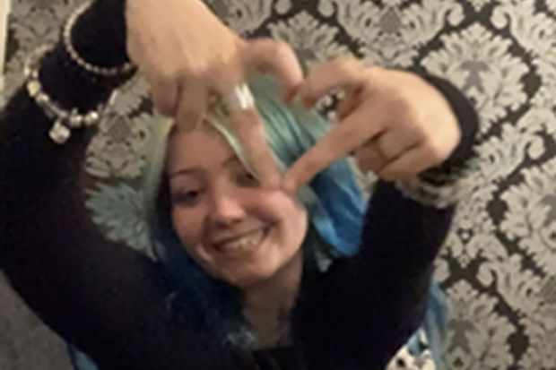 An image collage containing 1 images, Image 1 shows Photo of Morgan Dorsett making a heart shape with her hands
