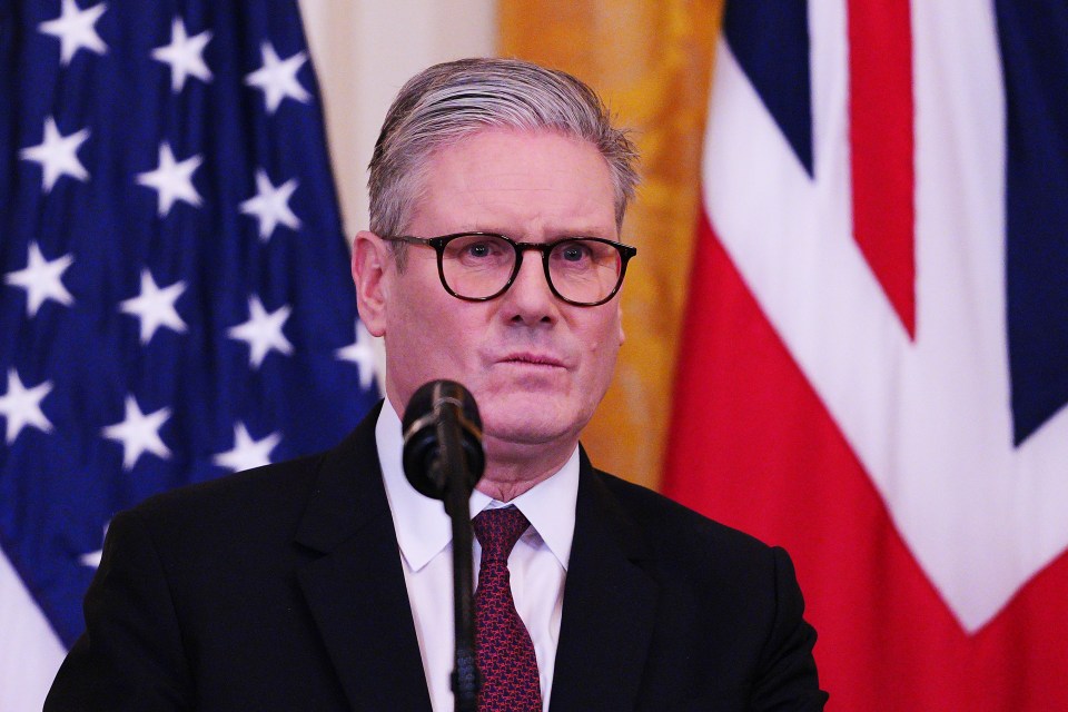 Prime Minister Keir Starmer at a press conference.