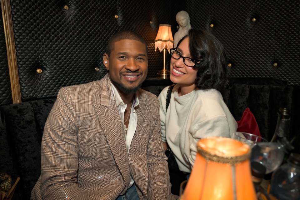 Usher and Raye at an after-party.