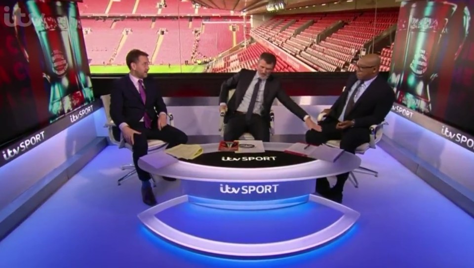 Roy Keane visibly moved during an interview.