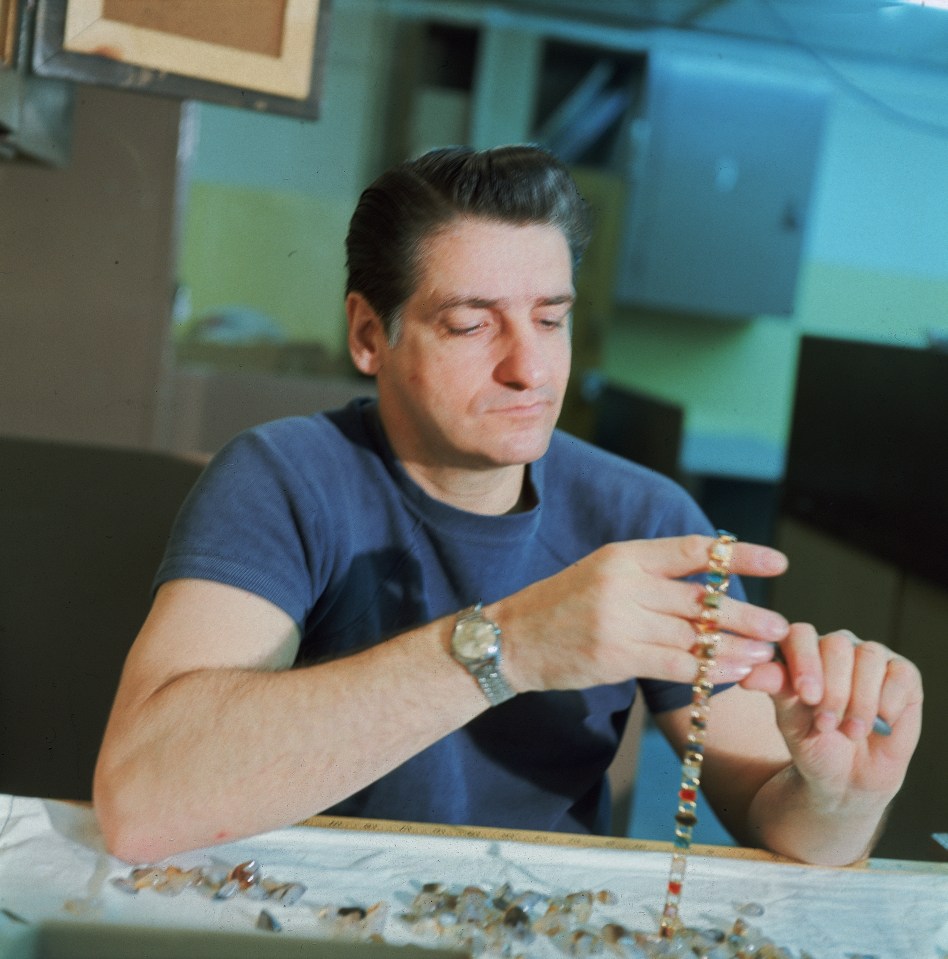 Albert DeSalvo, alleged Boston Strangler, making jewelry in prison.