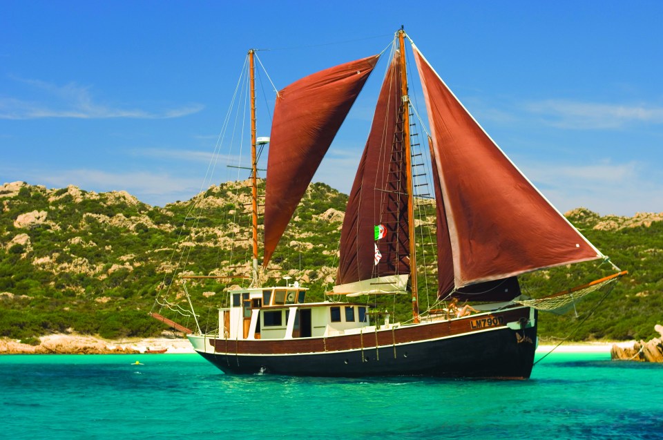 Poseidon boat in Sardinia.