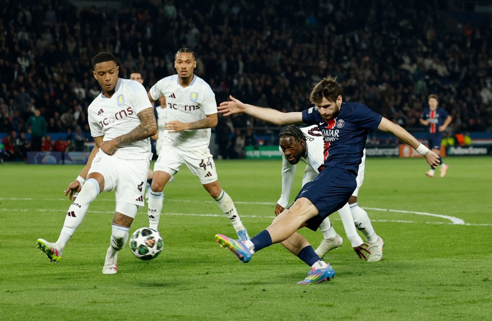 Khvicha Kvaratskhelia scoring a goal for Paris St Germain.