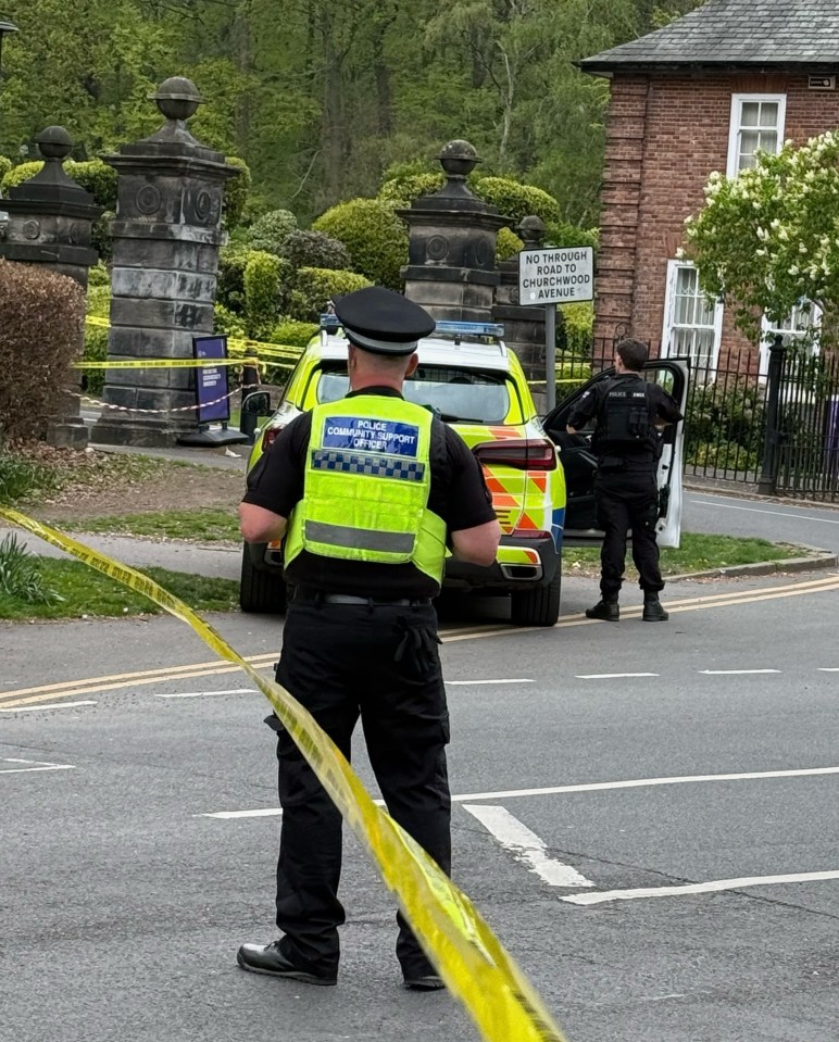 Police officer at a crime scene.