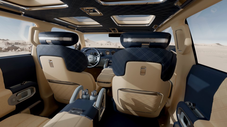Interior view of a luxury SUV.