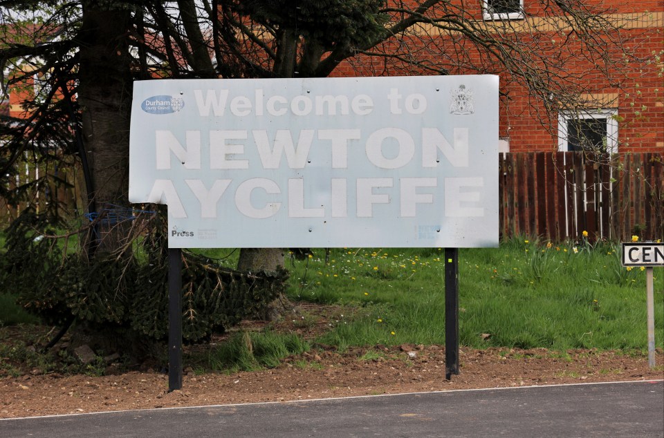 Welcome to Newton Aycliffe sign.