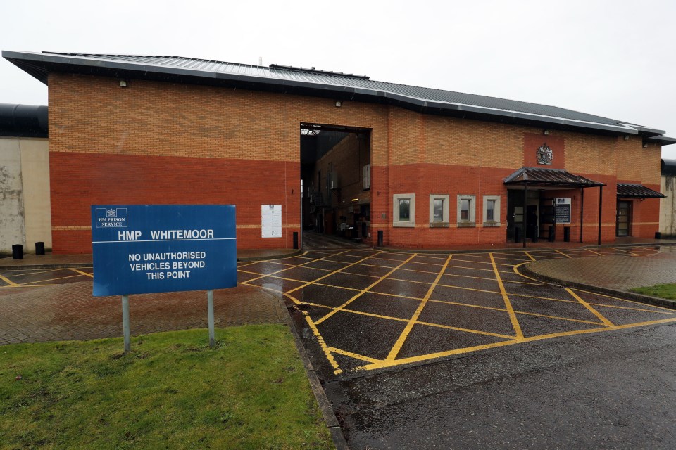 Exterior view of HMP Whitemoor, a maximum security prison.