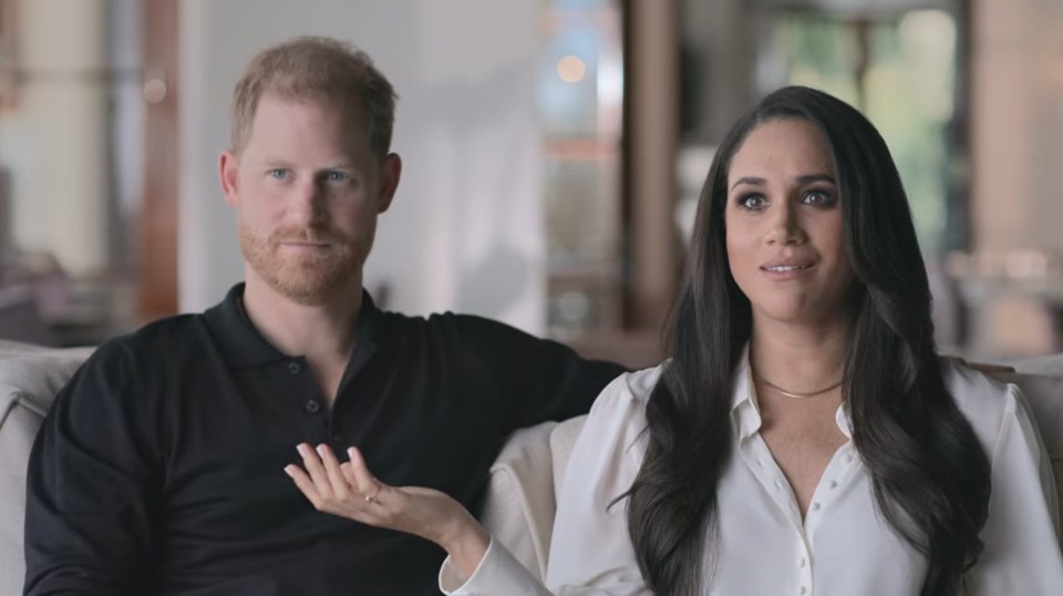 Prince Harry and Meghan Markle in a Netflix documentary.
