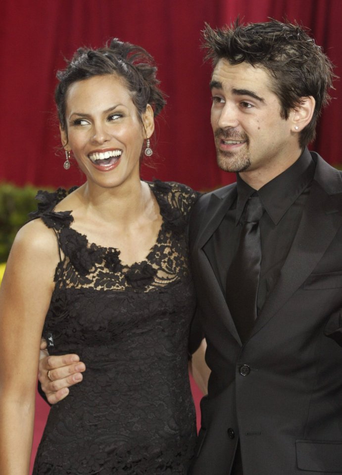 Colin Farrell and Kim Bordenave at the Academy Awards.