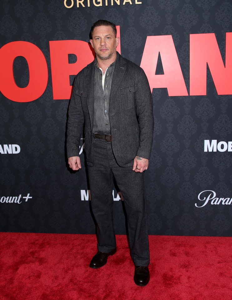 Tom Hardy at the MobLand premiere.