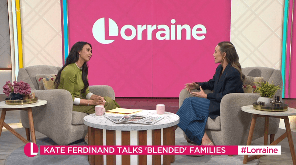 Kate Ferdinand on Lorraine discussing blended families.