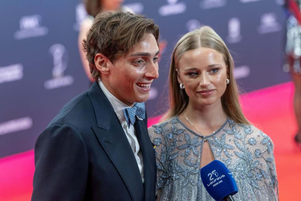 Mondo Duplantis and Desire Inglander at the Laureus World Sports Awards.
