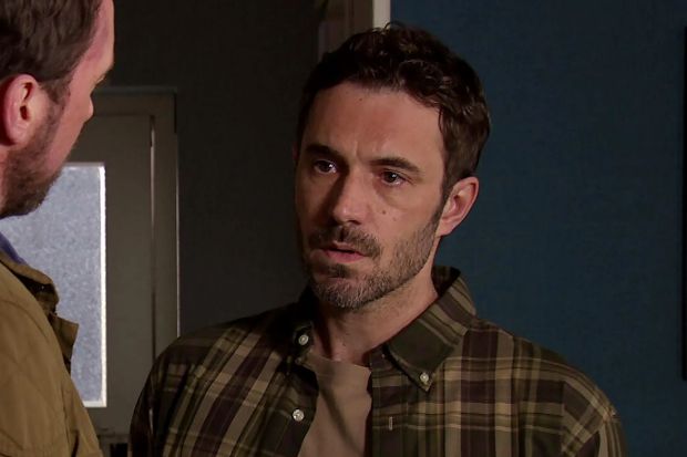 An image collage containing 1 images, Image 1 shows Two men having a serious conversation