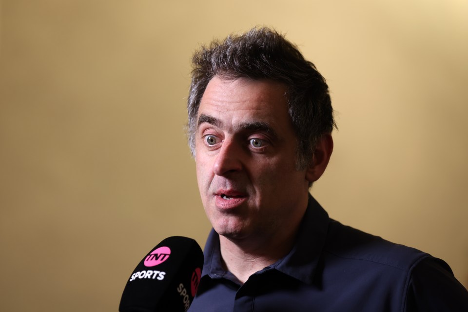 Ronnie O'Sullivan being interviewed.