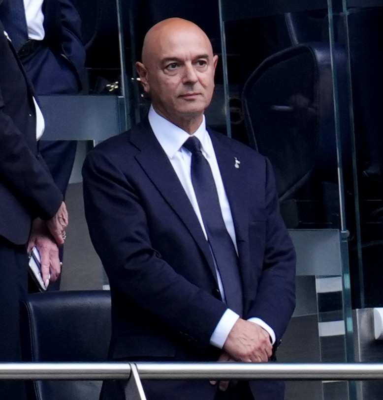 Daniel Levy, chairman of Tottenham Hotspur, in the stands.