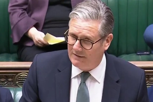 Prime Minister Keir Starmer addressing MPs in the House of Commons.