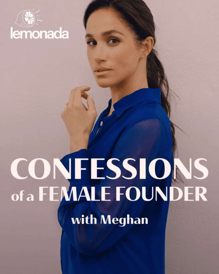 Podcast artwork: Meghan Markle for "Confessions of a Female Founder" podcast.