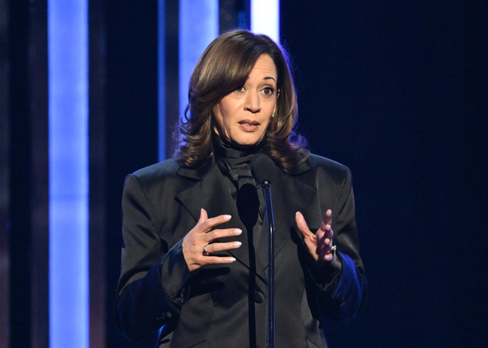 Kamala Harris speaking at the NAACP Image Awards.