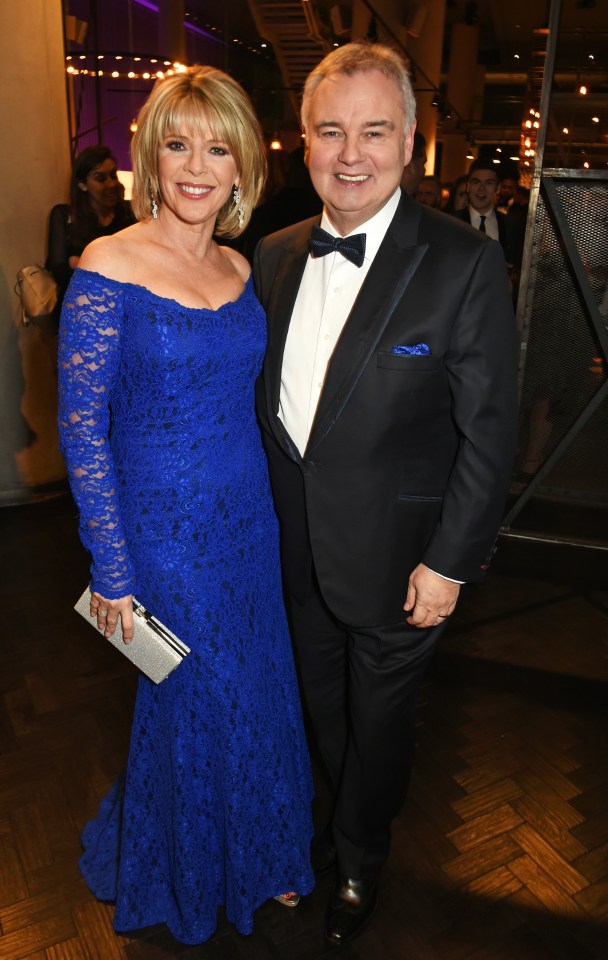 Eamonn Holmes and Ruth Langsford on the set of This Morning.