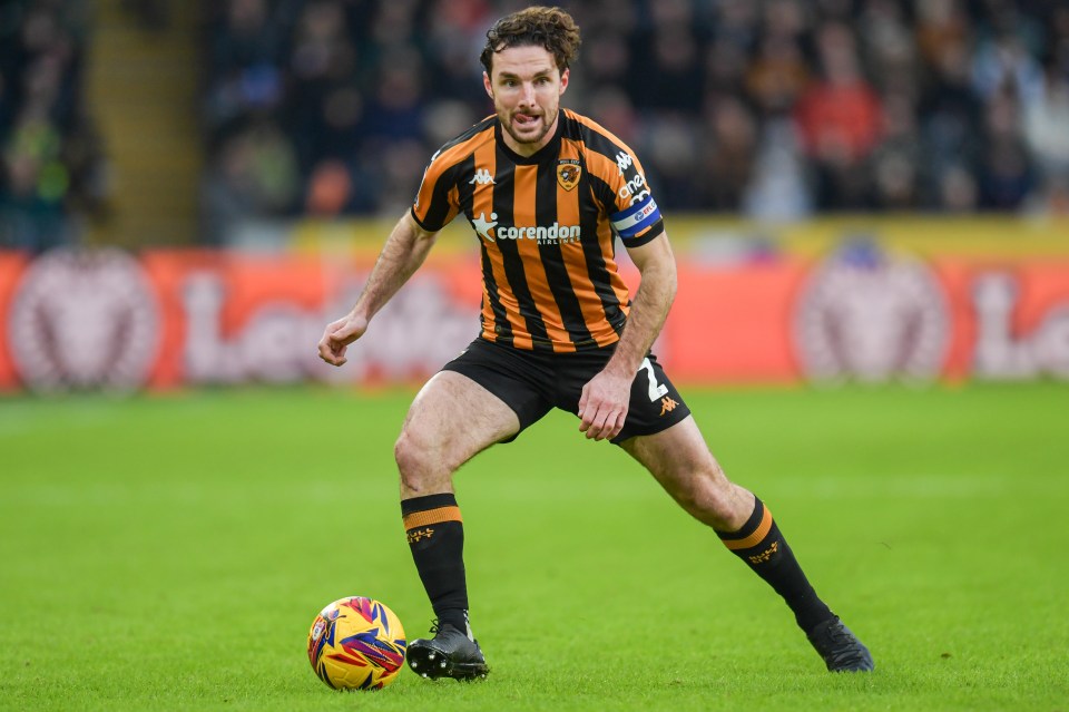 Lewis Coyle of Hull City playing soccer.