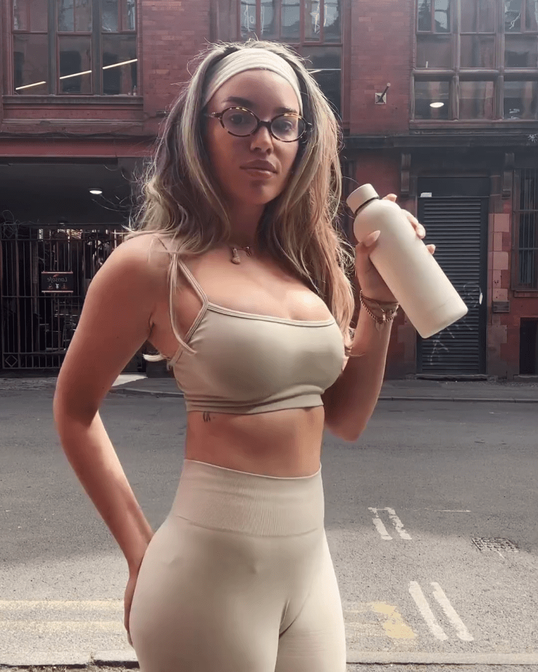 Lana Jenkins holding a water bottle.