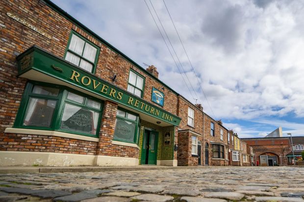 An image collage containing 1 images, Image 1 shows The Rovers Return Inn on Coronation Street