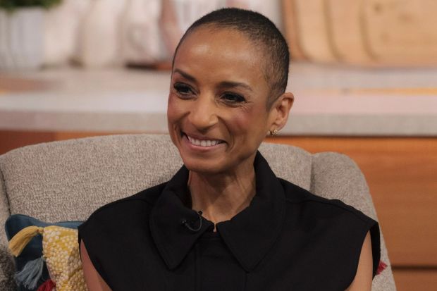 An image collage containing 1 images, Image 1 shows Adele Roberts on the Lorraine TV show