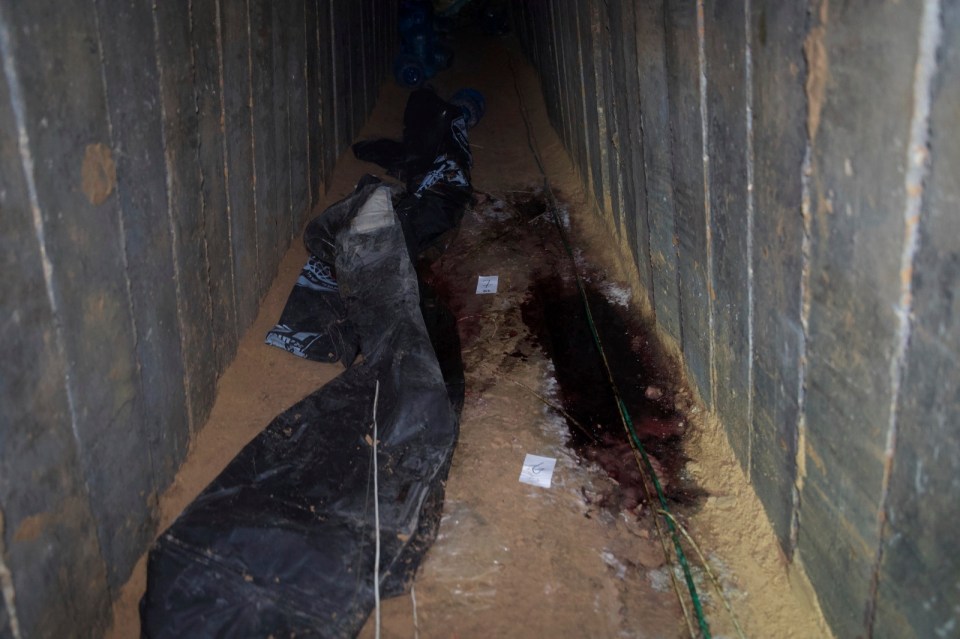Photo of a Gaza tunnel where six Israeli hostages were killed.
