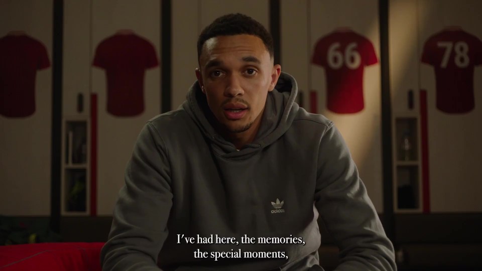Trent Alexander-Arnold announcing his departure from Liverpool.