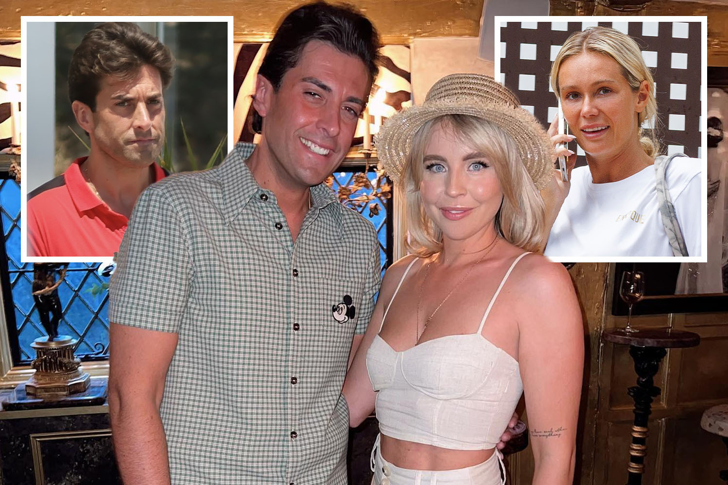 Collage of a man and woman, and separate photos of two other people.